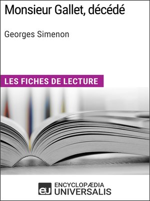 cover image of Monsieur Gallet, décédé de Georges Simenon